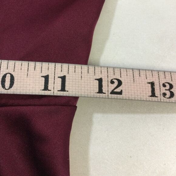 LULU'S XXS Ode To Love Burgundy Satin Maxi Formal Party Bridesmaid Dress NEW B94 - Picture 6 of 8